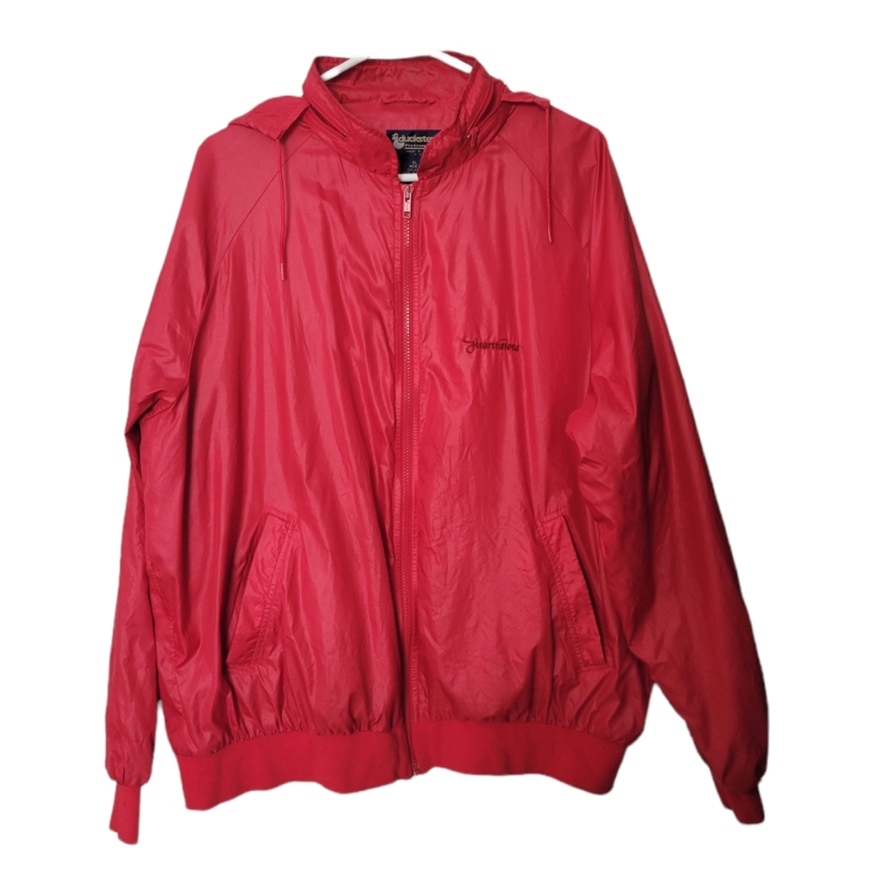 Vintage Lightweight Golf Bomber Jacket Hidden Hood